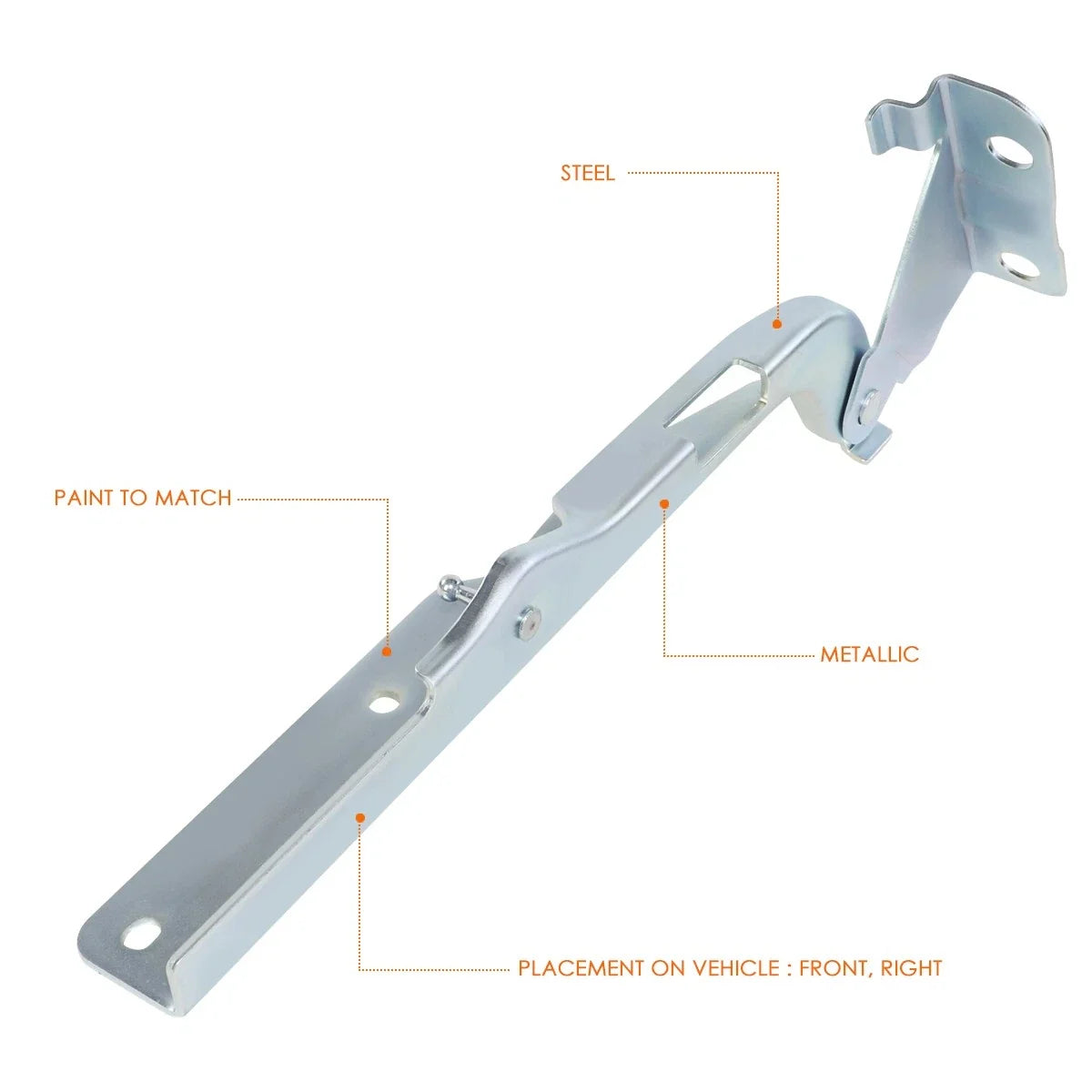 RH Steel Engine Hood Hinge for Ford F-150 (2009–2013)