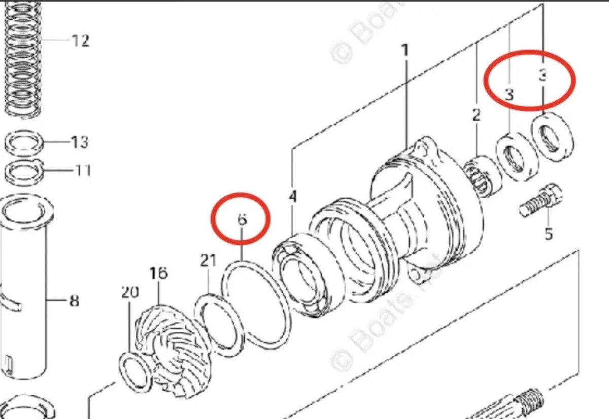 Lower Unit Seal Kit for Suzuki Marine (09289-22007, 09280-75001, 09204-03003)