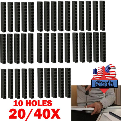 20PC Screwdriver Bits Holder 10 Hole 1/4 Hex Shank Storage Organizer