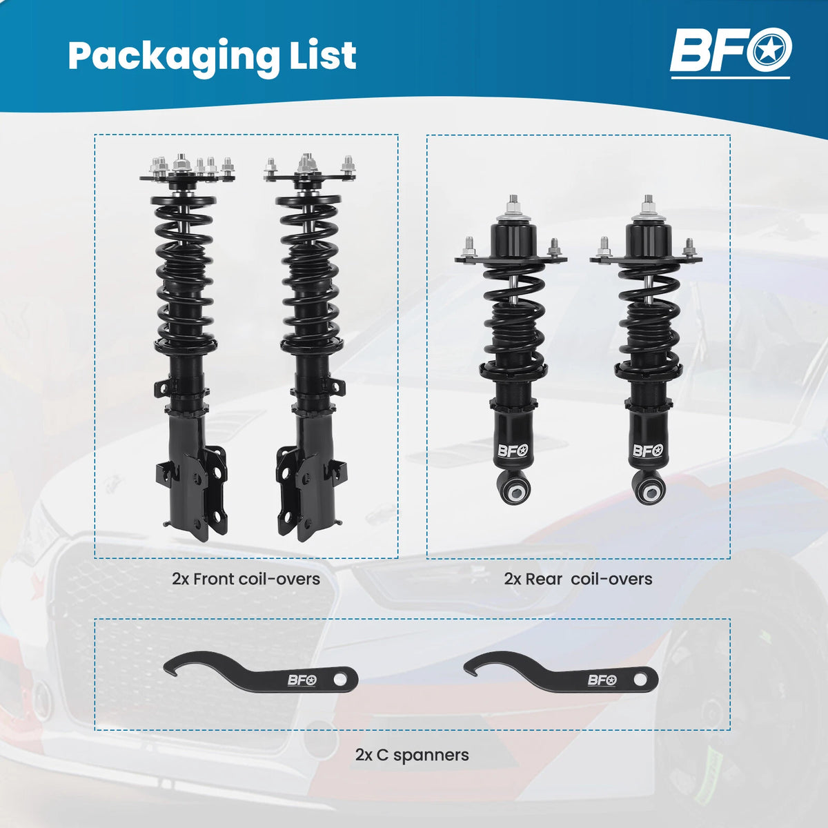 Coilovers Suspension Kit for Honda CR-V (2007–2011) D2HGLI