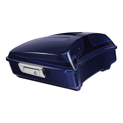 Chopped Trunk Pad Mount Rack for Harley Touring (2014–2023) Zephyr Blue/Black