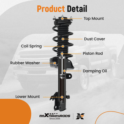 Set of 4 Front & Rear Struts Shock w/ Coil Spring for Honda CR-V (2012–2014)