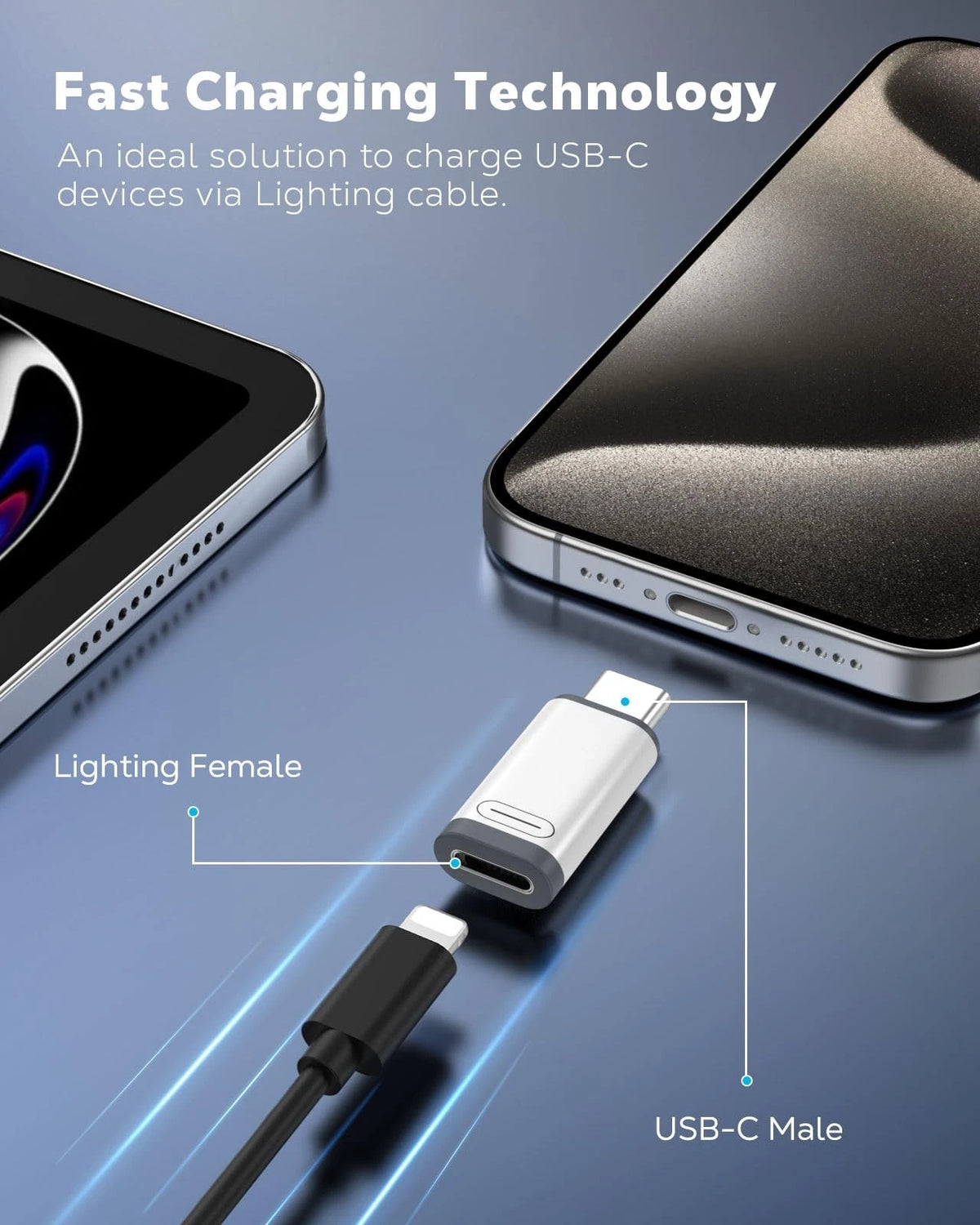 4X Lightning to USB C Adapter for iPhone 17 Air