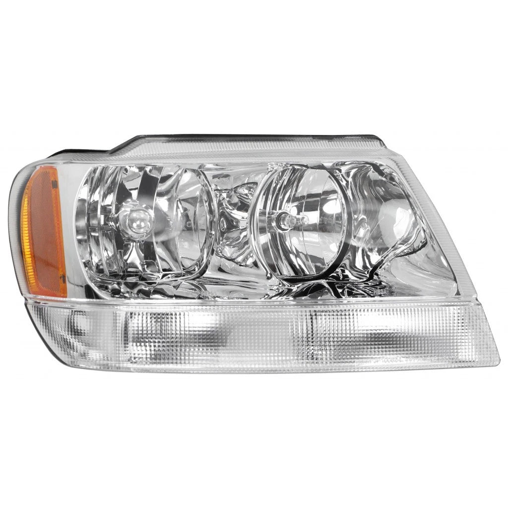 Headlight Assembly for Jeep Grand Cherokee (1999–2004) - Chrome, LLX-CH2503120V-CL360A70, CH2503120