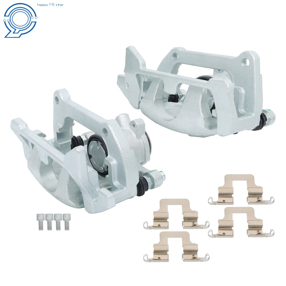 Set of 2 Rear Left & Right Brake Calipers w/Bracket for Audi Q5 (2013–2017)