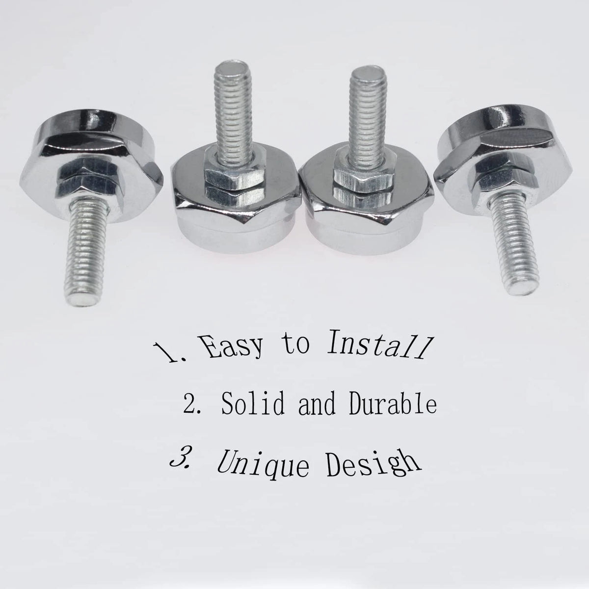 4X License Plate Screws Fastener Kit with Red Flag for Universal Fit