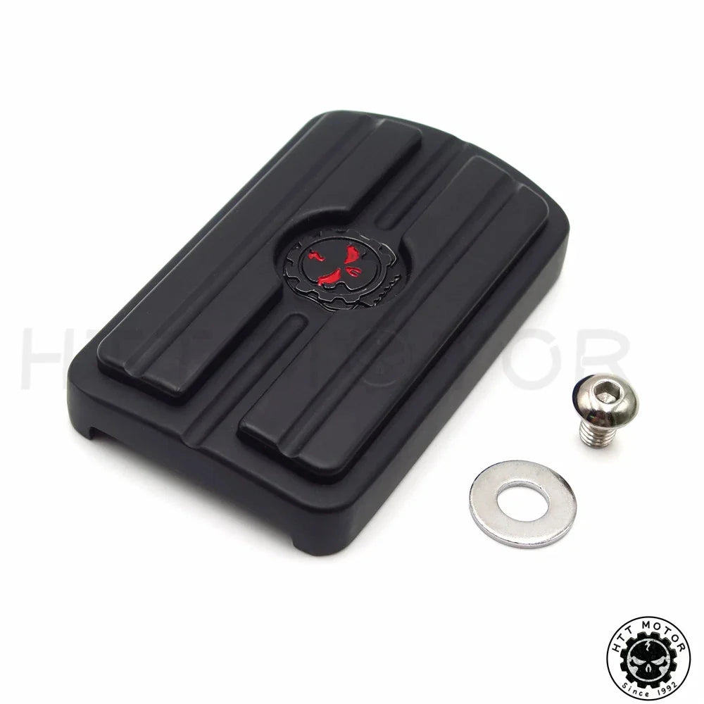 Skull Brake Pedal Pad Cover for Harley Sportster XL, Dyna, Fat Bob, V-Rod (2004–2023)