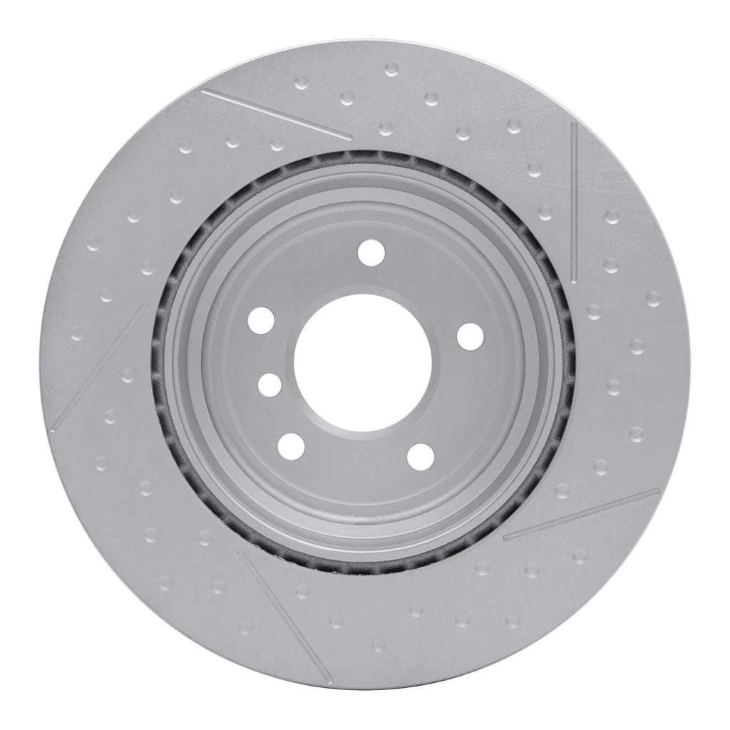 Rear Rotor for BMW 330i (2006) - Cast Iron, Coated, Dimpled & Slotted - ALX-PAU-DF-644-31118-CLA2