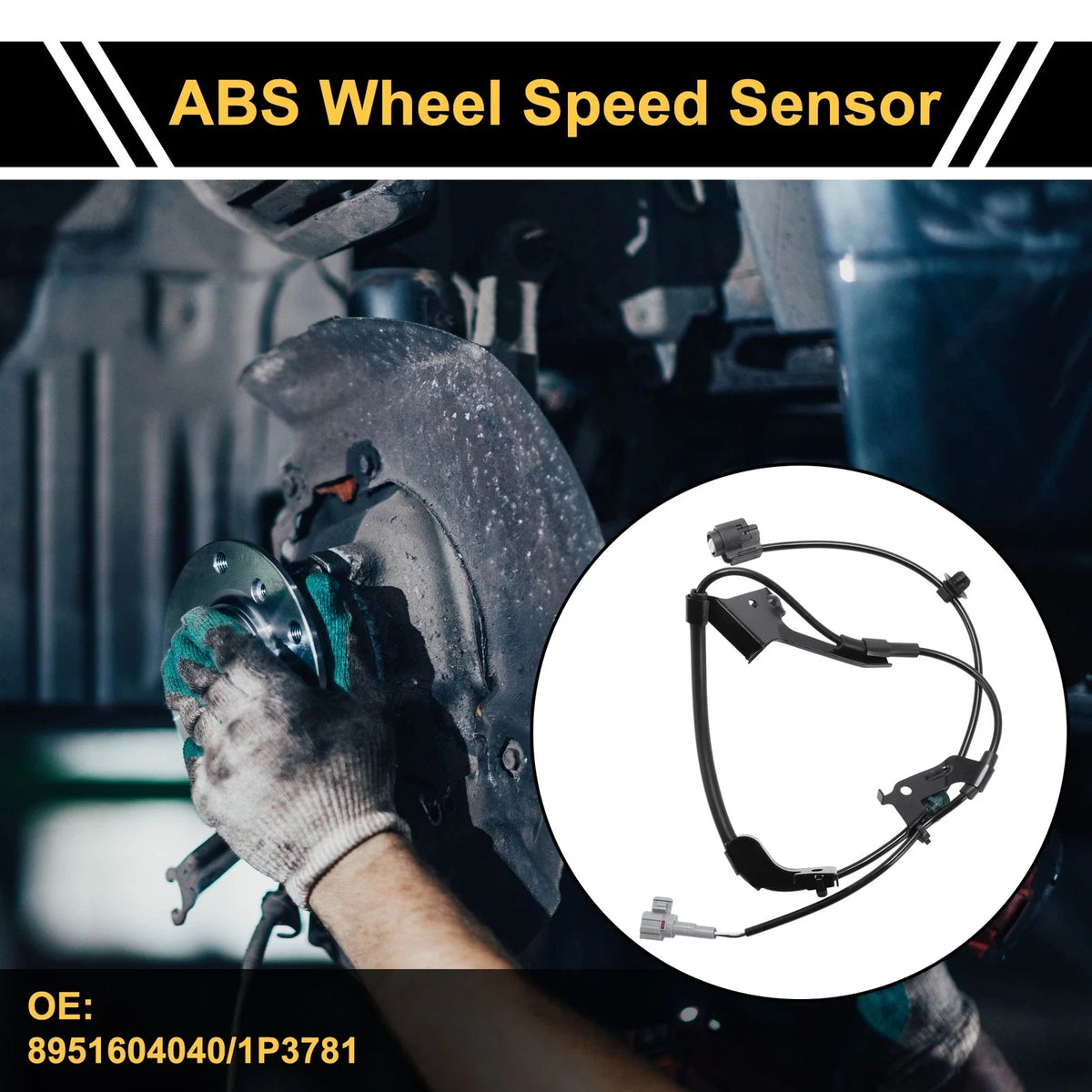 ABS Wheel Speed Sensor No. 8951604040, 1P3781 for Toyota Tacoma (2005–2015) Front Left