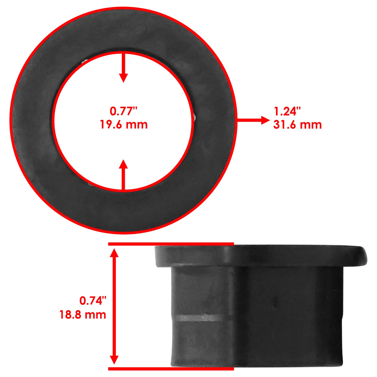 Set of 2 Drive Bearing Bushing for Cub Cadet (941-0563, 741-0563)