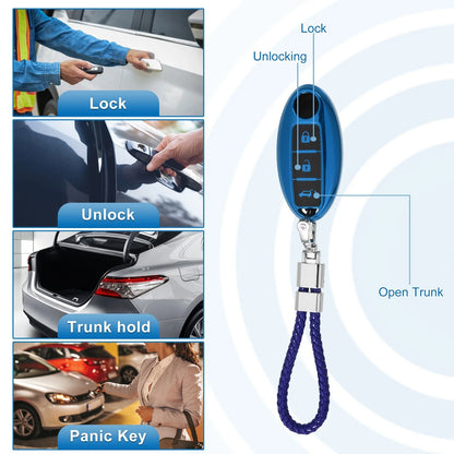 TPU 3 Button Key Fob Case Cover for Nissan (with Key Rings Kit)
