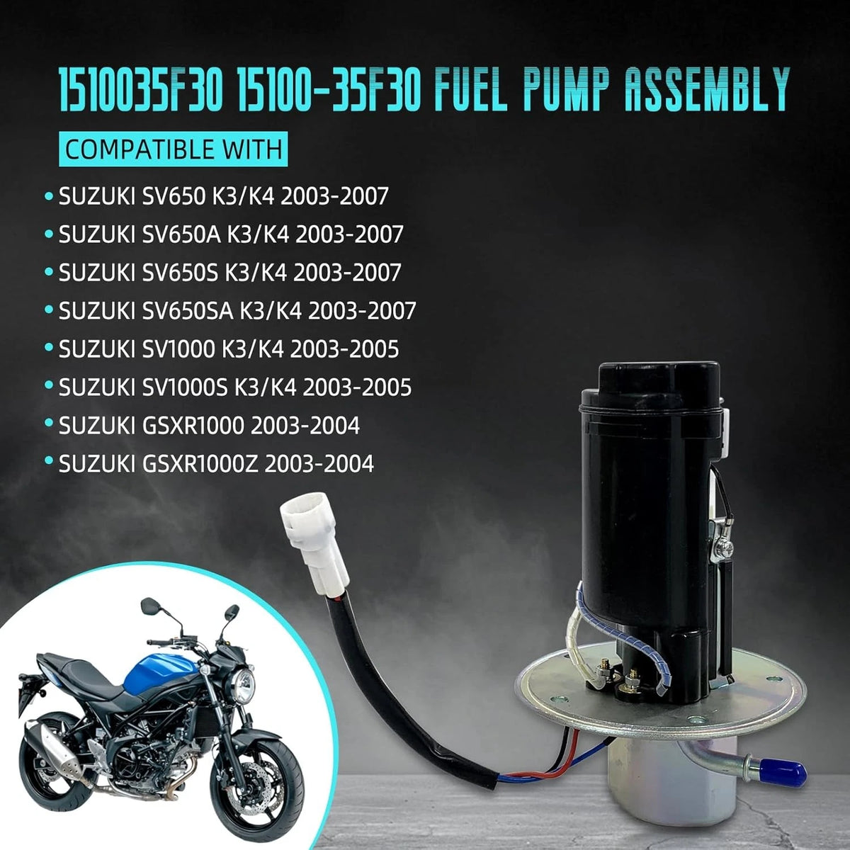 Fuel Pump Assembly for Suzuki GSXR1000 SV650 SV1000 (2003–2004)