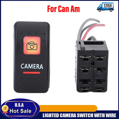 Lighted Camera Switch Rocker Amber Orange for Can Am Maverick (2013–2023)