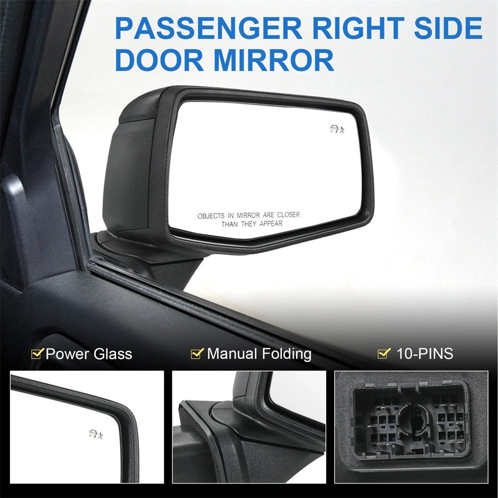 Right Passenger Side Power Mirror for Chevy Silverado 1500 (2019–2024) - GM1321584, 84823213, 84823215, 84823216, 84823218, 84823219