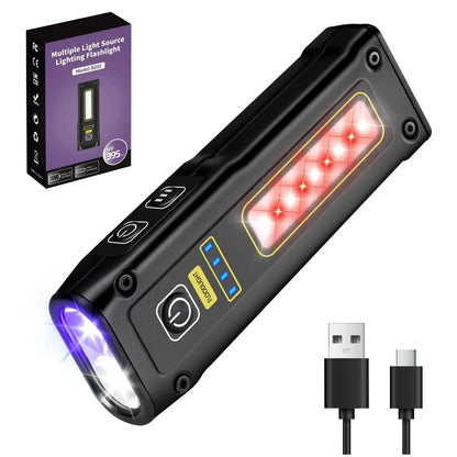 LED UV Flashlight 395nm EDC Rechargeable USB C