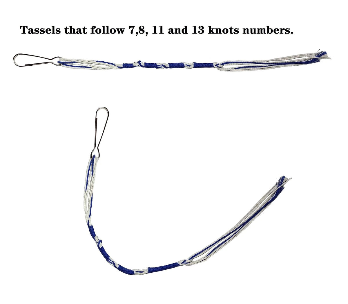 Set of 4 Tzitzits for Pants/Jeans Royal Blue