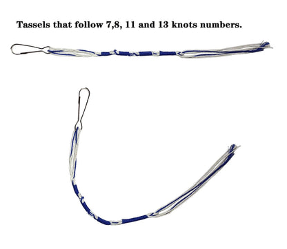 Set of 4 Tzitzits for Pants/Jeans Royal Blue