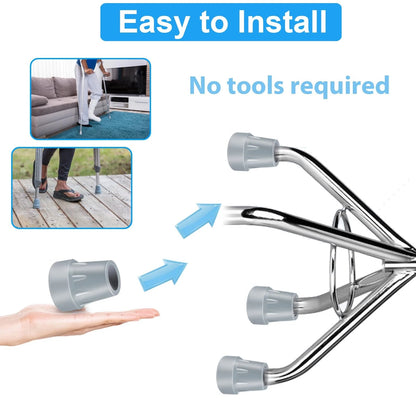 4 Pack Crutch Tips for Cane (7/8 Inch Heavy Duty Rubber)
