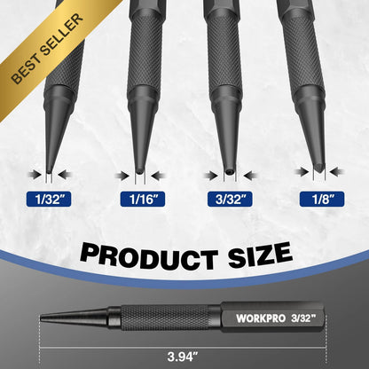 4-Piece Nail Punch and Center Set for Automotive Use (2010–2023)