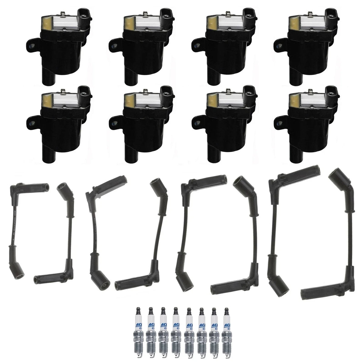 Set of 8 Ignition Wires & 8 Spark Plugs for Buick Chevy GMC Isuzu V8