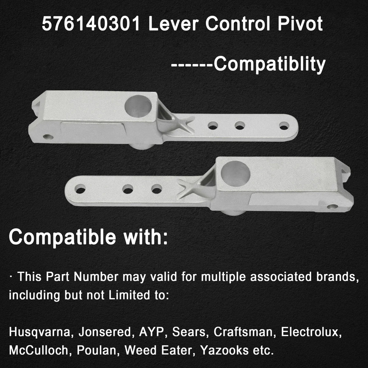 2X Lever Control Pivot for Husqvarna Poulan Lawn Tractor (576140301)