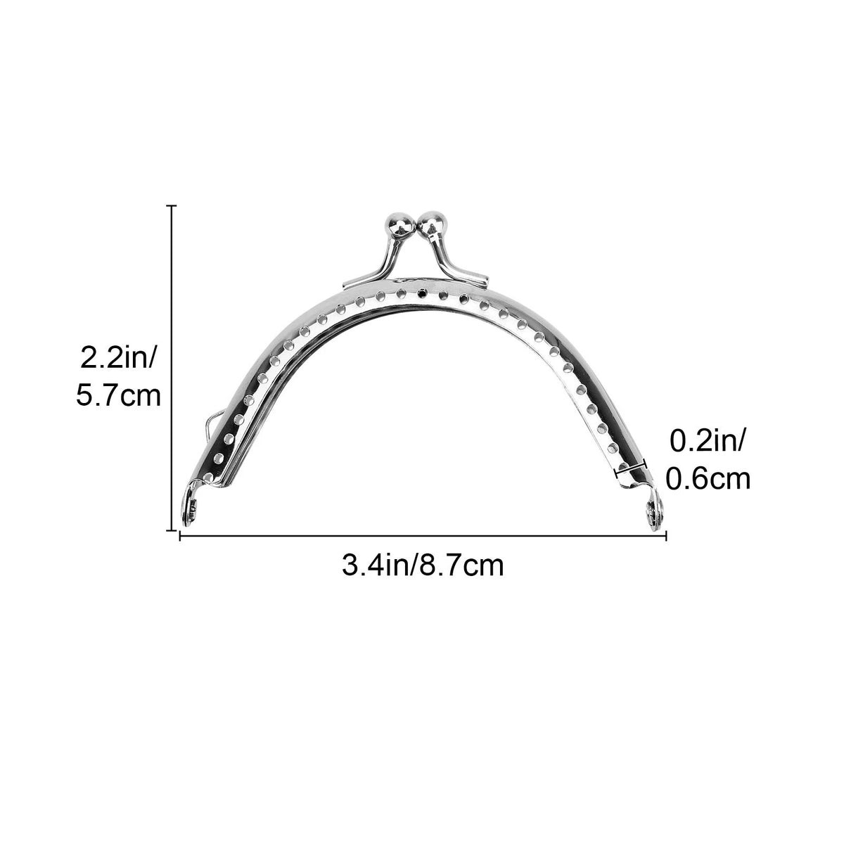 12PCS Vintage Metal Purse Frame 3.4" Kiss Lock Clasp for DIY Wallets Bags