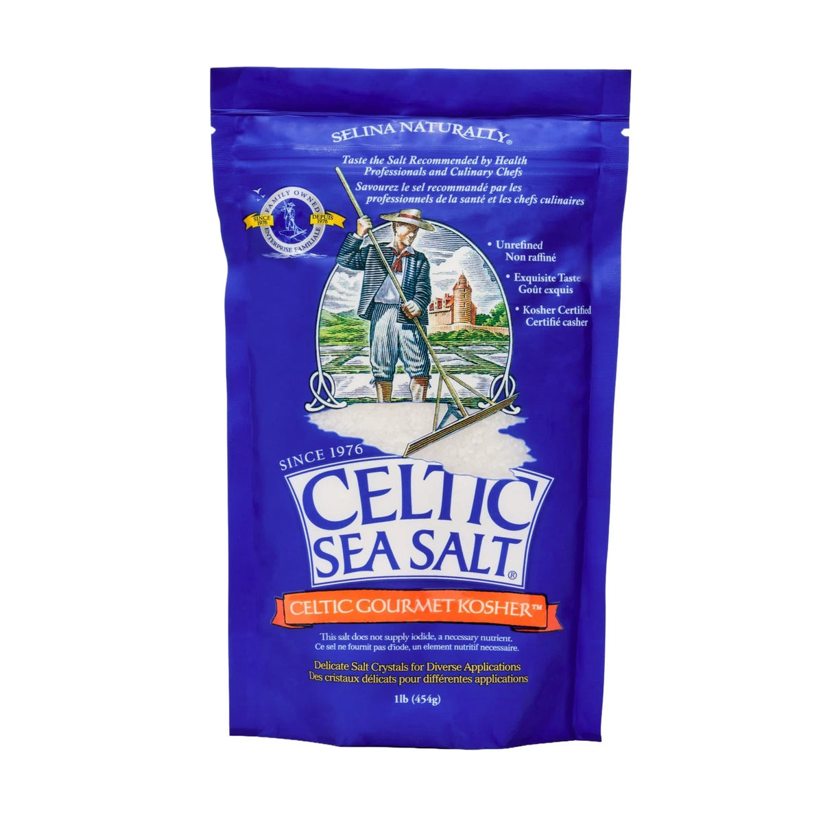 Celtic Sea Salt Kosher Unrefined Salt 16 Ounce (Pack of 1)