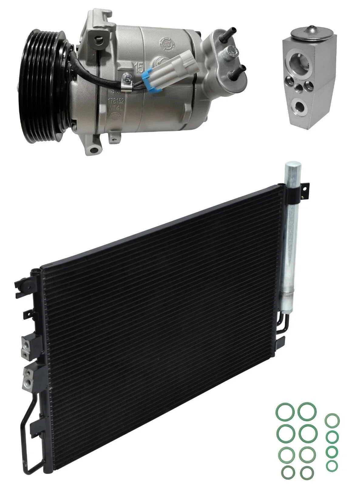 A/C Compressor Kit with Condenser for Chevrolet Equinox 2.4L (2011–2017)
