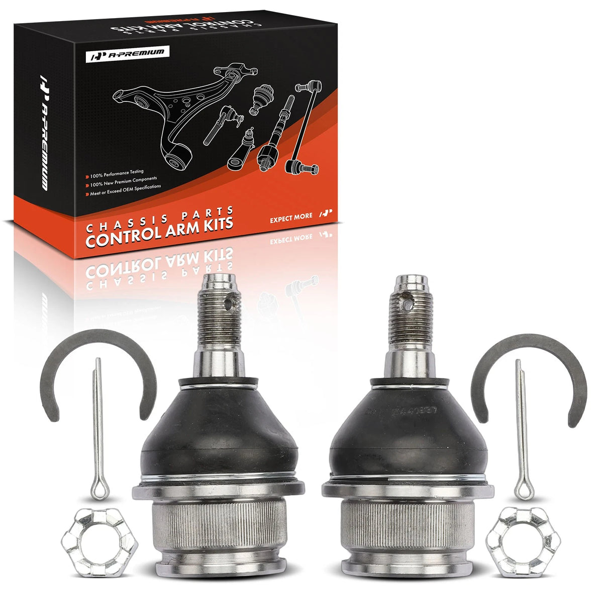 2Pcs Front Lower Ball Joint Kit for Toyota 4Runner, Lexus GX460 (2003–2023) - 48068-60040, 48068-60050, 48068-60051