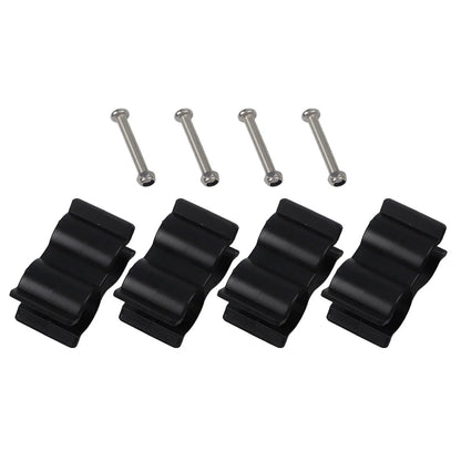 Set of 4 Double Tube Clip Holders for Boat Top Poles (Fits 7/8" to 1")