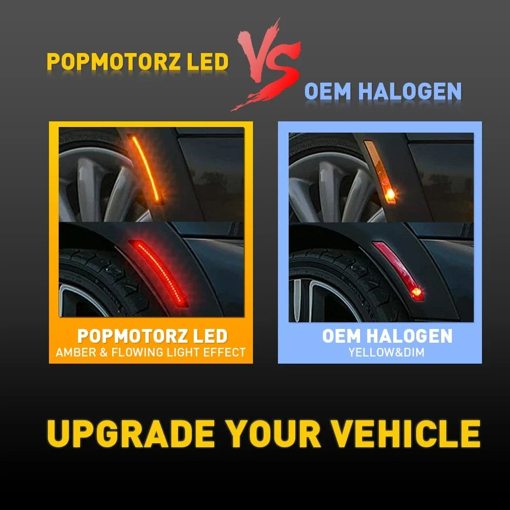 LED Side Marker Lights for Mini Cooper R55 R56 R57 R58 R60 R59 (2007–2015)