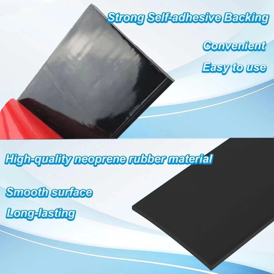 Adhesive Rubber Strips 3" Wide x 1/8" Thick x 20" Long Neoprene