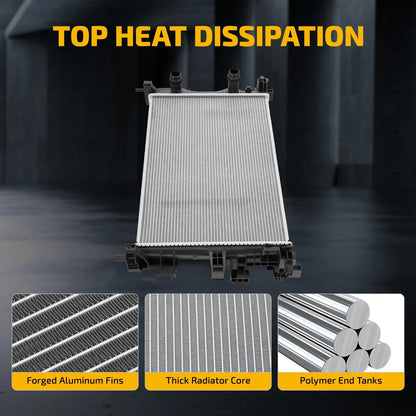 Aluminum Radiator for Jeep Renegade 2.4L (2017–2021) 68273401AA