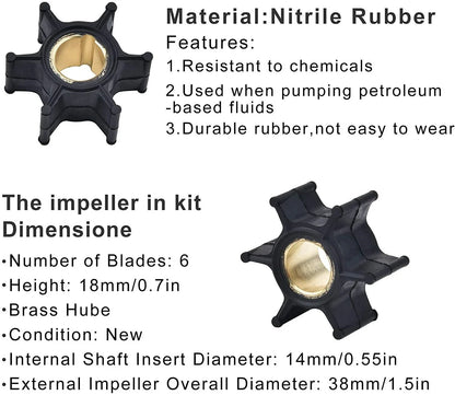Water Pump & Impeller Repair Kit for Johnson/Evinrude/OMC (394711, 386697)