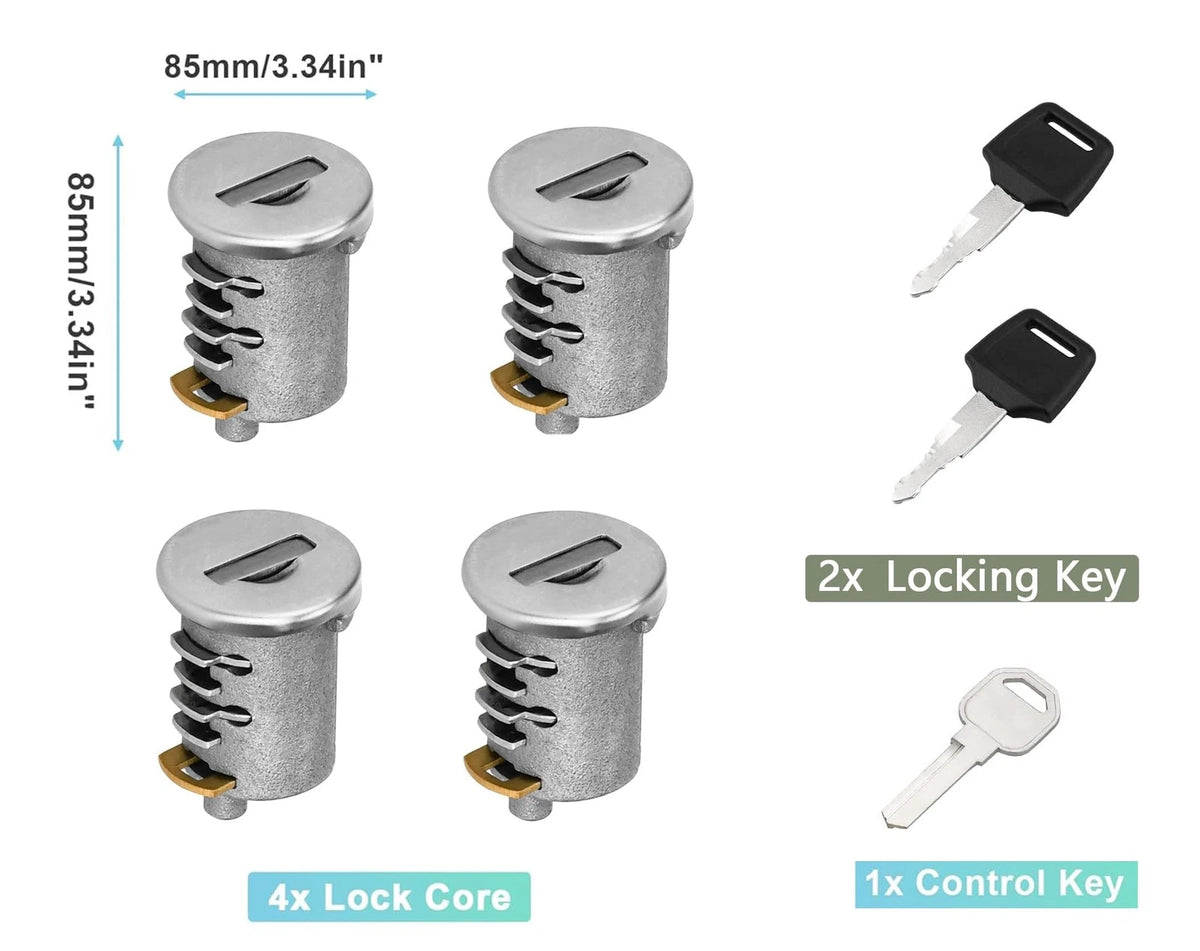 4 Pack SKS Lock Cores for Yakima Car Rack System