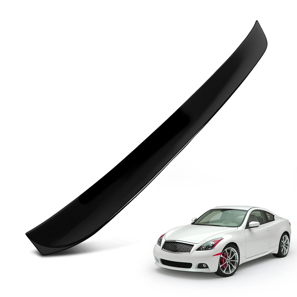 Rear Trunk Spoiler for Infiniti G35 G37 G25 Q40 (2007–2015) 1LAKI6 Black Sport Style