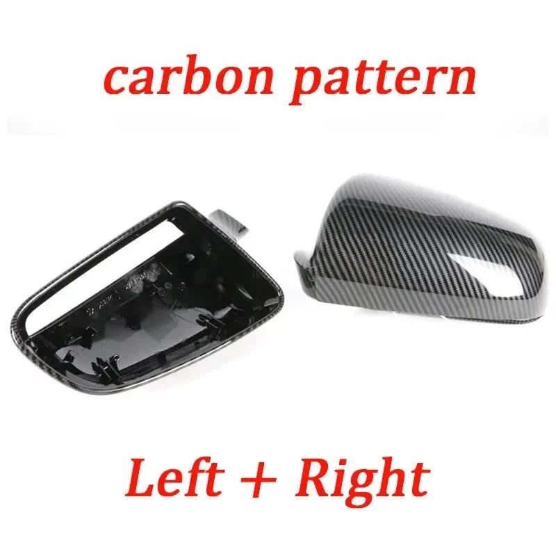 Pair of Rearview Mirror Cap Covers for Audi A4 B7 (2005–2008) Carbon Look