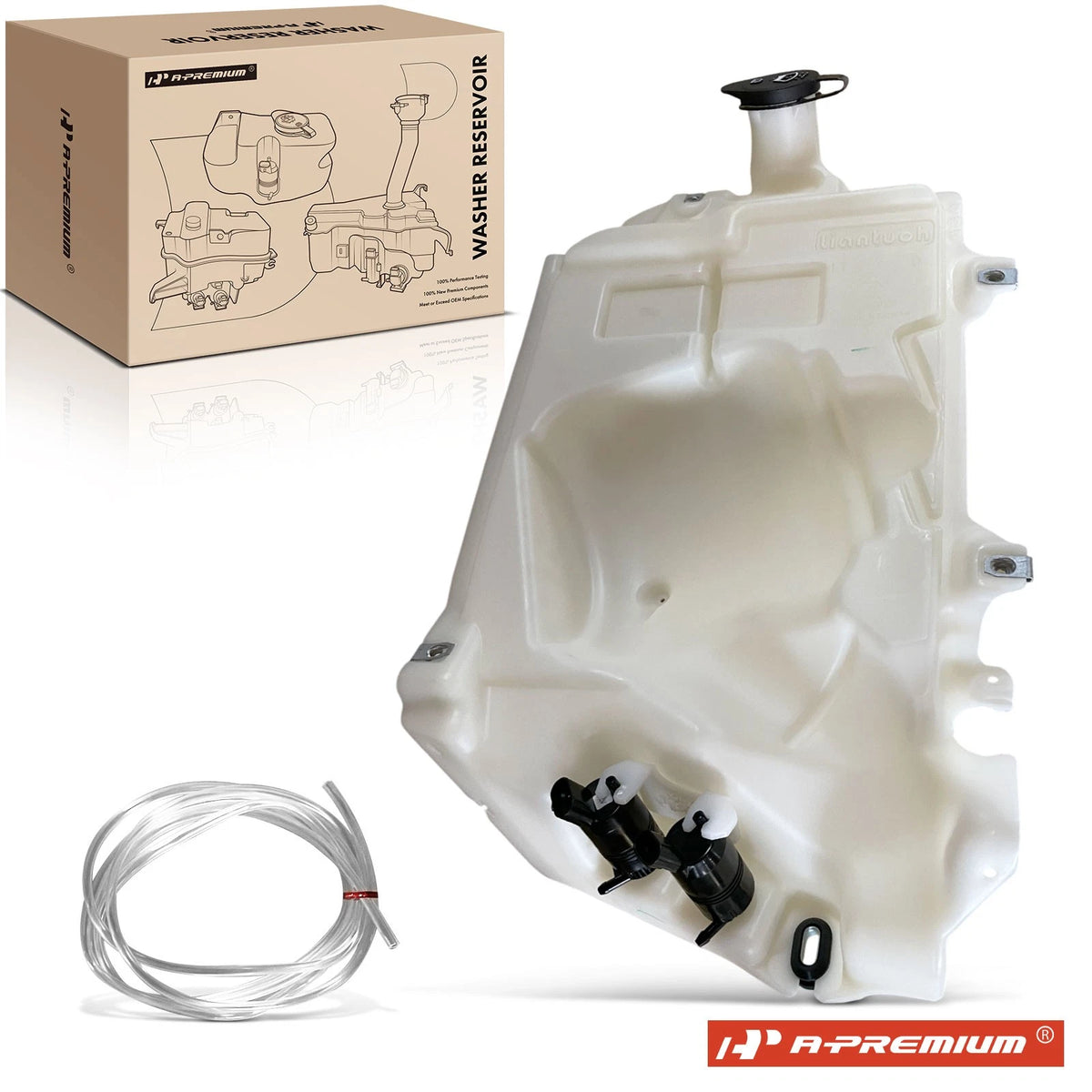 Windshield Washer Reservoir with Pump & Cap for Buick Rainier (2004–2007) - 88983020, 25796340, GM1288257