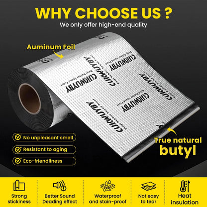 Butyl Sound Deadening Material for Cars (36 sqft) - Silver