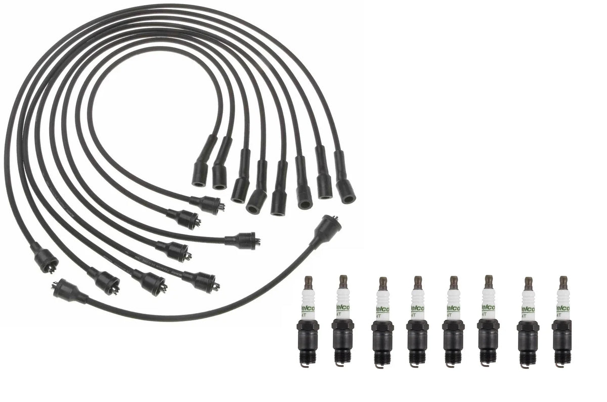 Ignition Wire Set & 8 ACDelco Spark Plugs for Chevy GMC