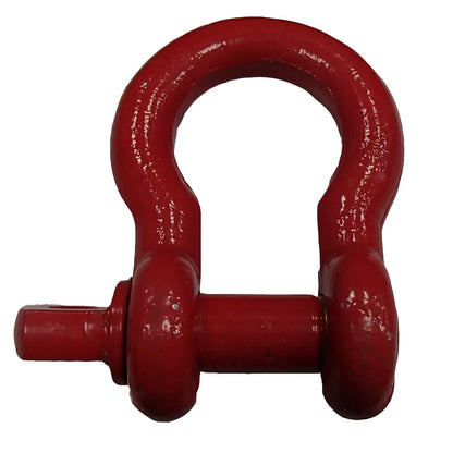 1X Shackle 3/4" Galvanized Red D-Ring w/ Red Pin for Marine Anchor (13047R, DRing-3-4-RED-1QTY)