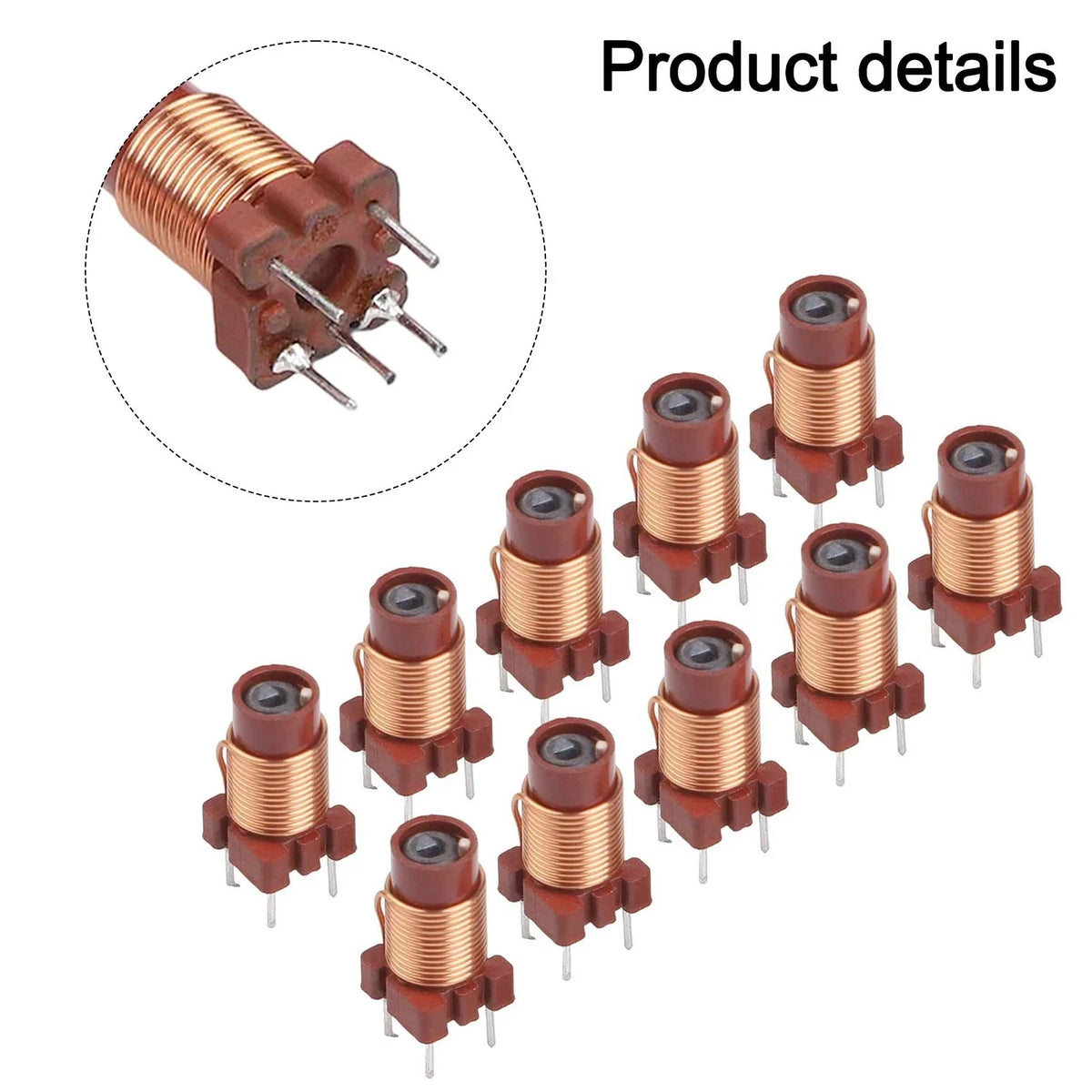 Pack of 10 Adjustable Ferrite Core Inductor 12T Turns 0.6-1.7uH