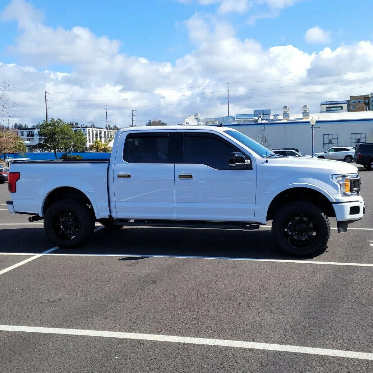 Gloss Black Top Half Mirror & Door Handle Covers for Ford F150 (2015–2020)