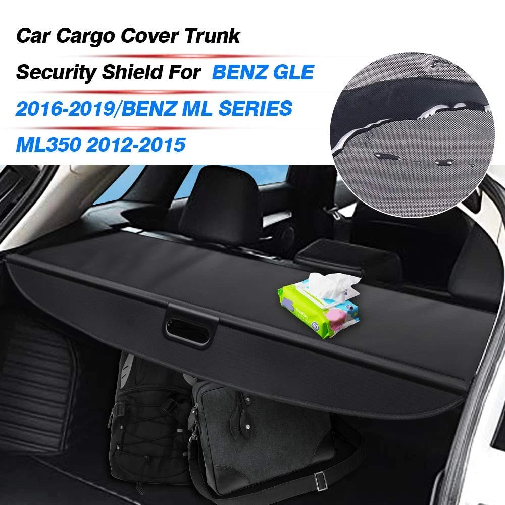 Retractable Cargo Cover for Mercedes GLE (2016–2019) & ML350 (2012–2015)