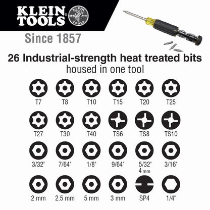 Multi-bit Tamperproof Screwdriver for Klein Tools (One Size)