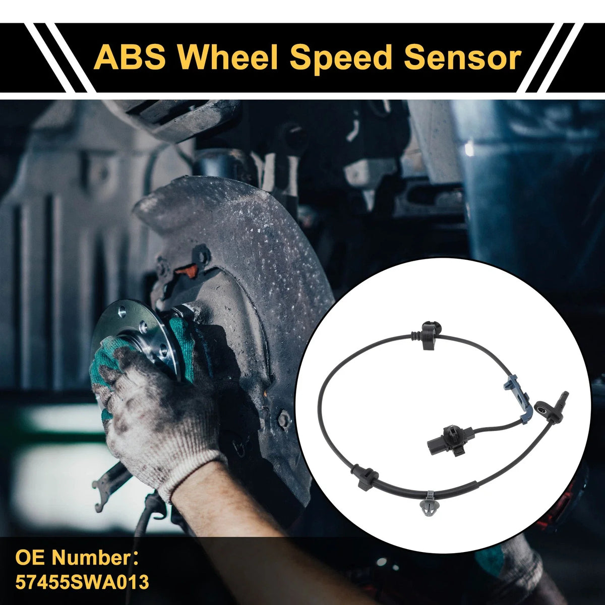 ABS Wheel Speed Sensor No. 57455SWA013 for Honda CR-V (2007–2011) Front Left
