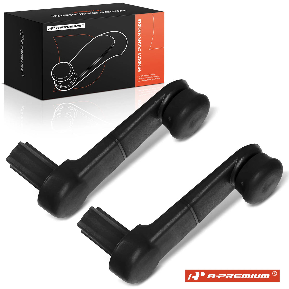 2X Front Texture Window Crank Handle for Ford F-150 F-250 (2015–2023) 97664, FL3Z1523342AA