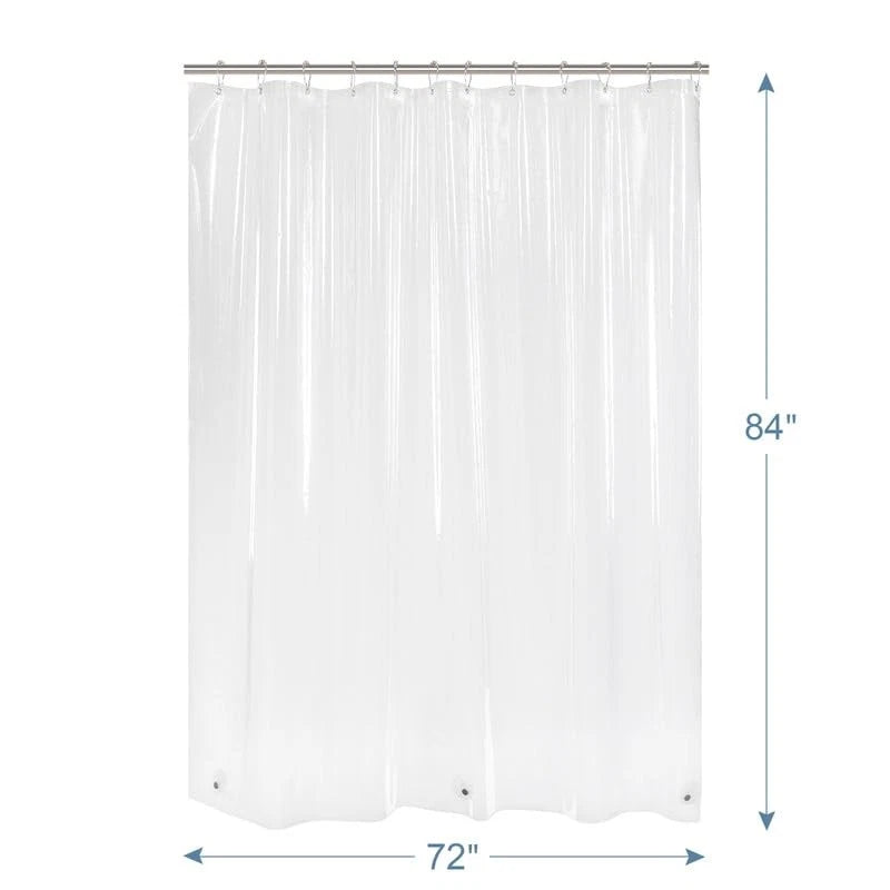 Extra Long Shower Curtain Liner 72" x 84" (Pack of 1) - Clear