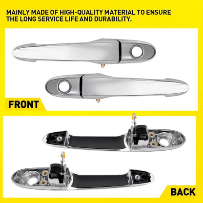 Set of 2 Exterior Door Handles for Saturn Sky (2007–2010) Chrome