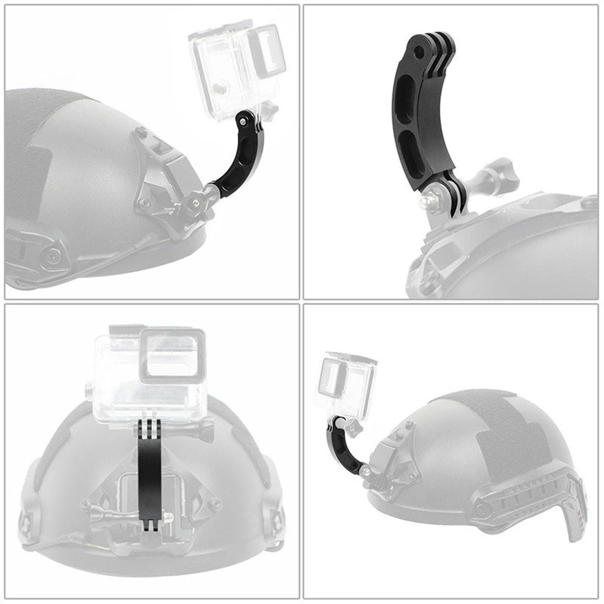 Aluminum Alloy Helmet Extension Arm Bracket for GoPro OSMO ACTION Camera